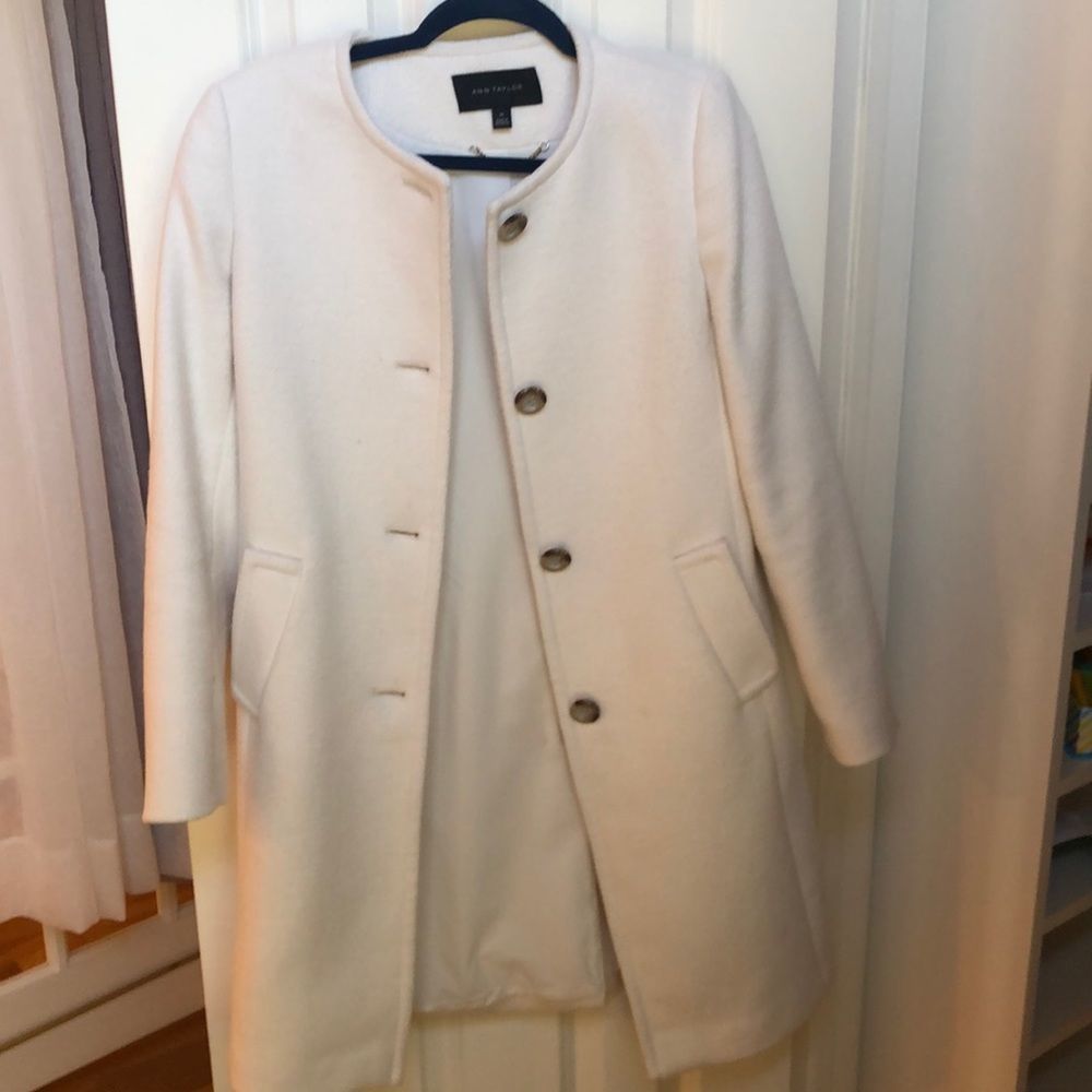 Ann Taylor Coat White XS